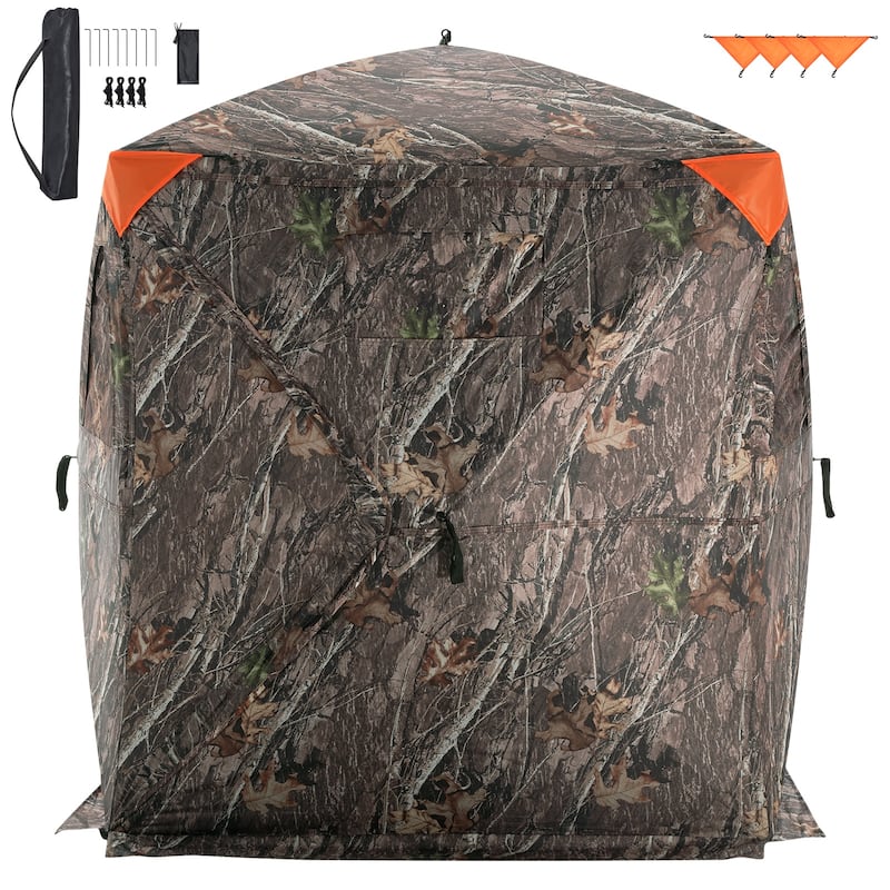 Hunting Blind Portable Resilient Hunting Tent for Turkey and Deer Hunting - 55-inch square window + mesh