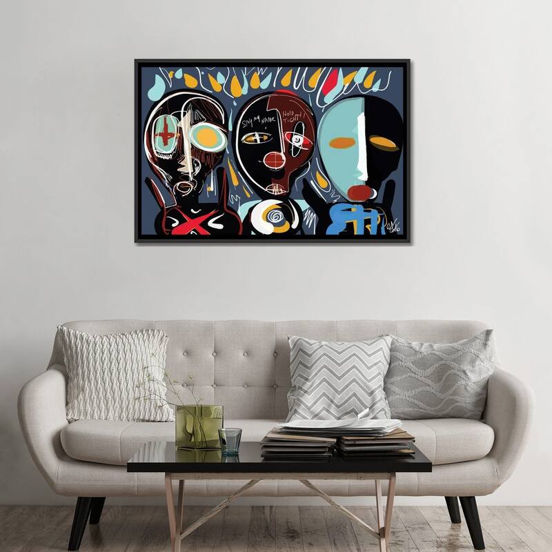 iCanvas "We Are A Family" by Emmanuel Signorino Framed Canvas Print