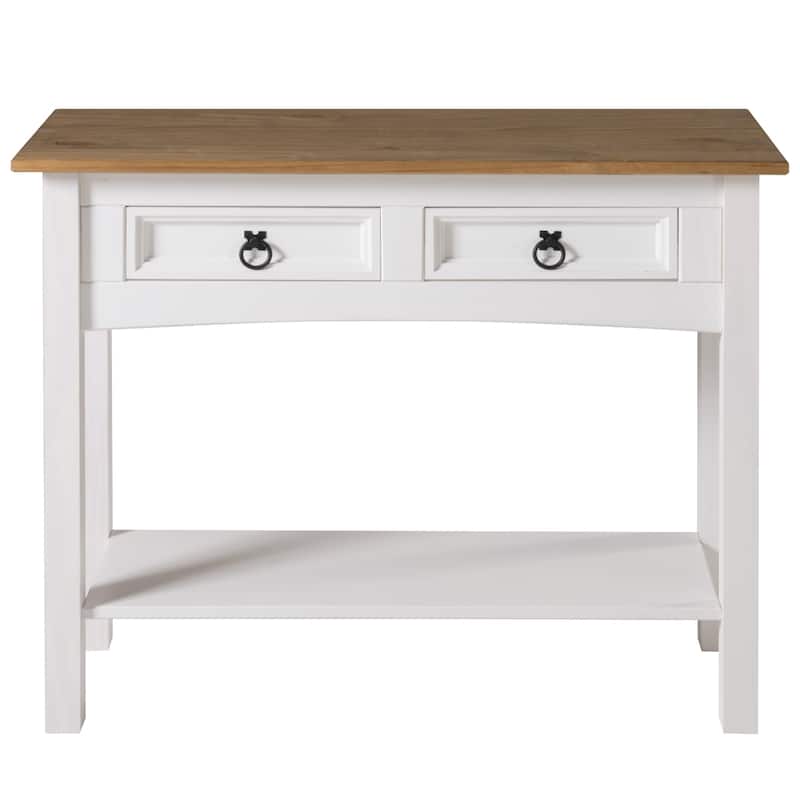Wood Hall Table Console 2 Drawers Corona | Furniture Dash - N/A