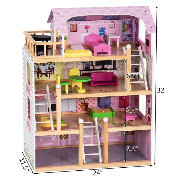 wooden cottage dollhouse