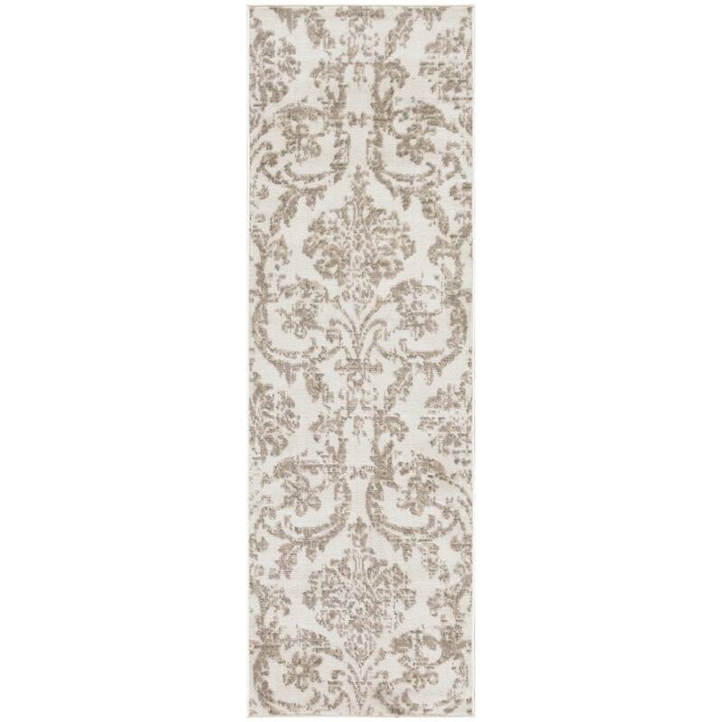 Foyu Power Loomed Distressed Abstract Stain Resistant Area Rug By HomeRoots - 87' X '27' X '0.5