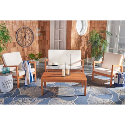 SAFAVIEH Outdoor Giana 4-Piece Living Set - 46W x 29D x 31H