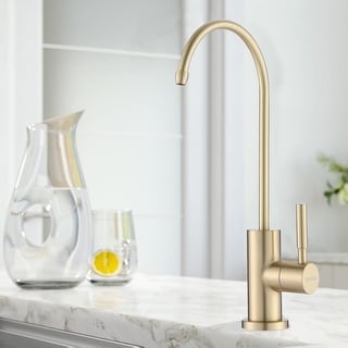 Kitchen Water Filter Faucet, Lead-Free Drinking Water Faucet Gold Finish - On Sale - Overstock - 35218906