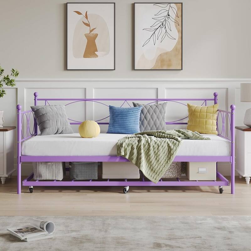 Multifunctional Daybed Set with Pull-Out Trundle, Space-Saving Sofa Bed for Bedroom, Living Room