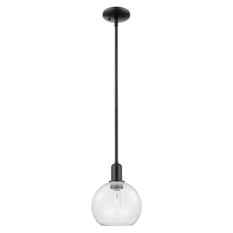 Innovations Lighting Endless Possibilities Arcadia - Athens - 1 Light 8" Stem Hung Mini Pendant - Clear/Matte Black