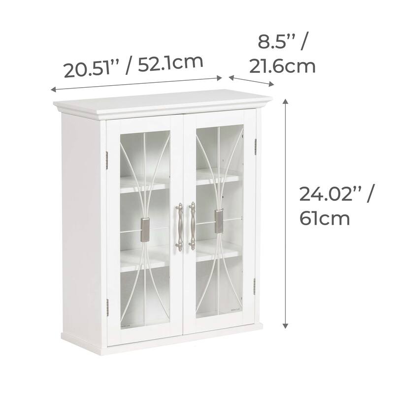Teamson Home Delaney Removable Two-Door Wall Cabinet
