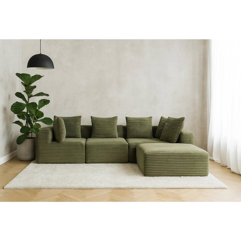 Modular Corduroy Fabric Compressed Sofa:Magic Cube Sofa