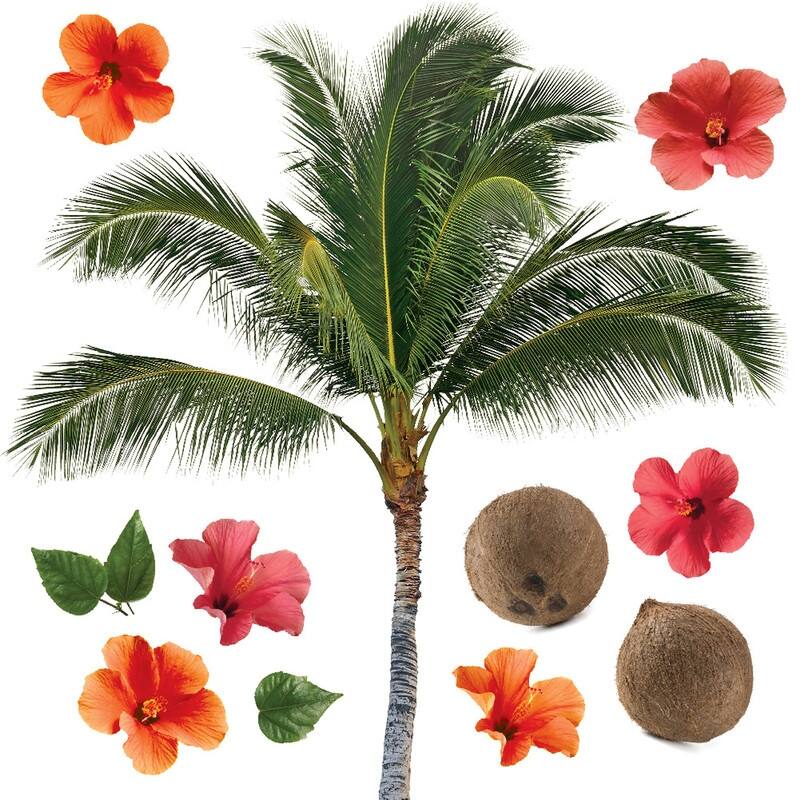 Tempaper Palm Tree Removable Wall Decals (1 Sheet) - Red