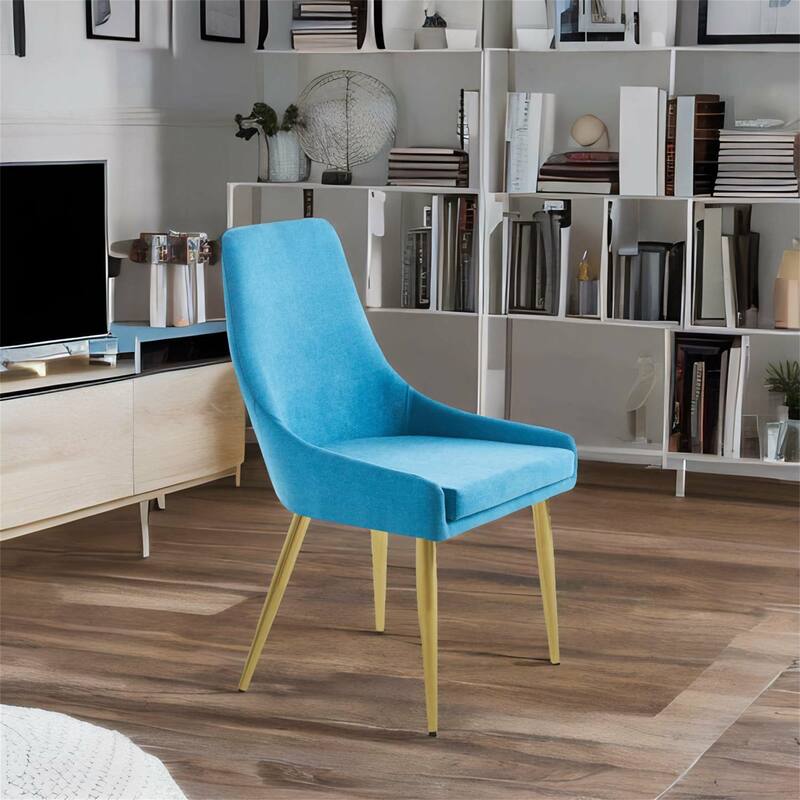 Upholstered Armless Fabric Dining Chairs (Set of 2)