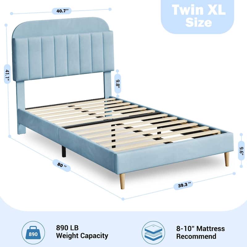 Bed Frame with Bookcase Headboard for Bedroom
