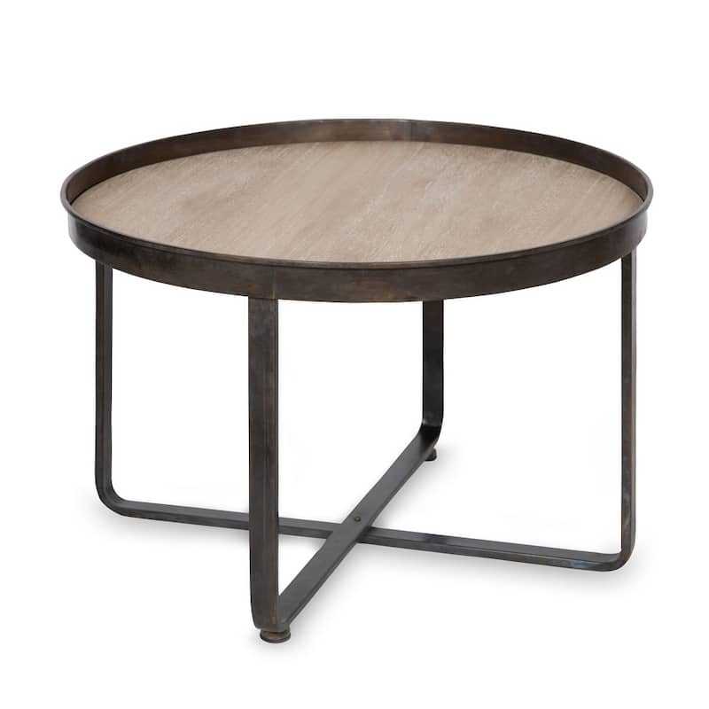 Kate and Laurel Zabel Round Modern Coffee Table - 28" Diameter - Natural