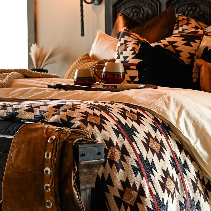 Tasha Polizzi for Paseo Road Mariella Western Aztec Chenille 3 Piece Duvet Cover Set