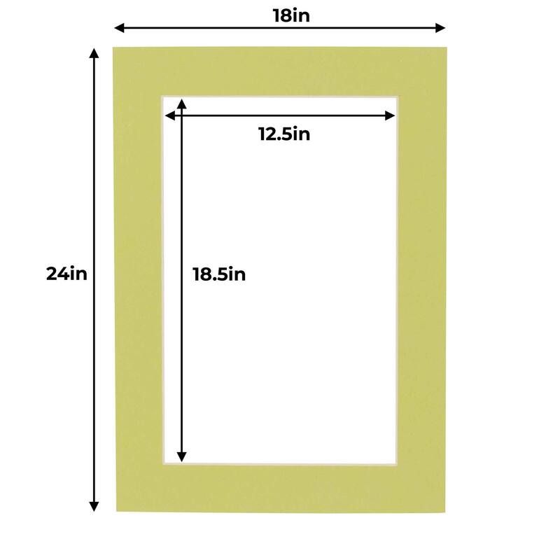 18x24 Mat for 13x19 Photo Pistachio Green Matboard for Frames