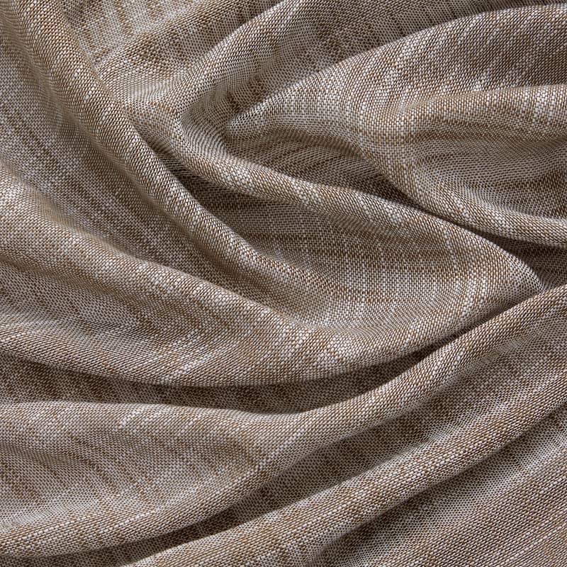 HLC.me Madison Faux Linen Textured Sheer Privacy Sun Light Filtering Window Grommet Thick Curtains Panels, Set of 2