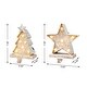 preview thumbnail 14 of 44, Glitzhome 7.5" H Christmas Silver LED Tree Star Gift Box Heavy Duty Stocking Holders Mantel Ornament