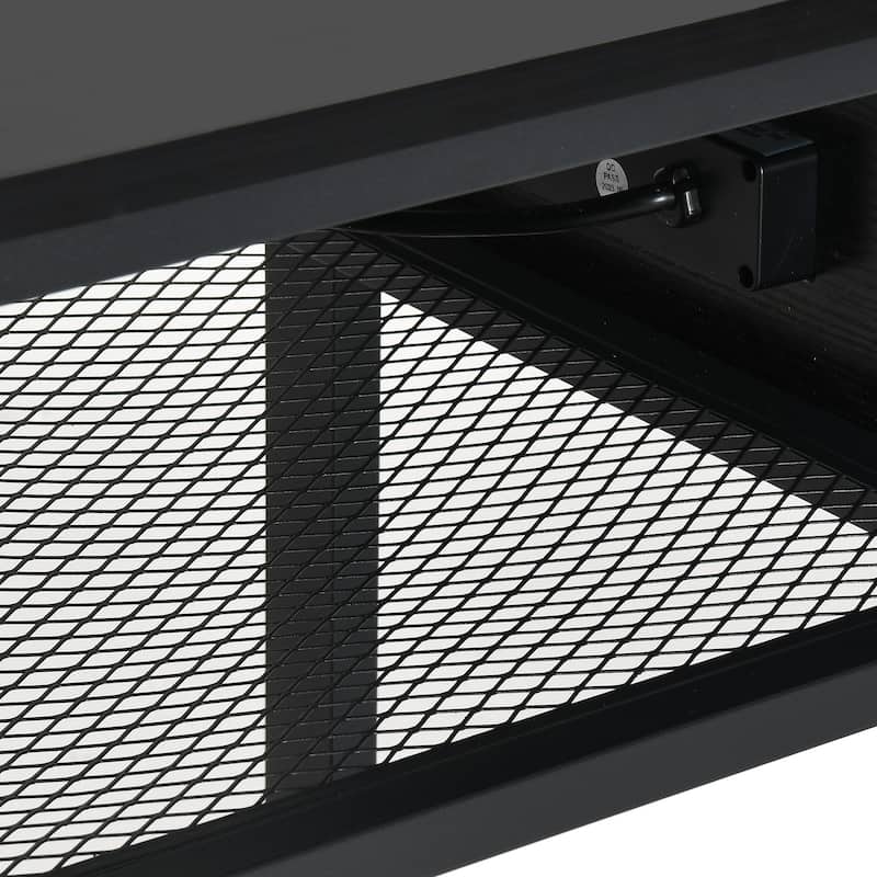 LED Aquarium Stand with Storage Cabinet and Power Outlets
