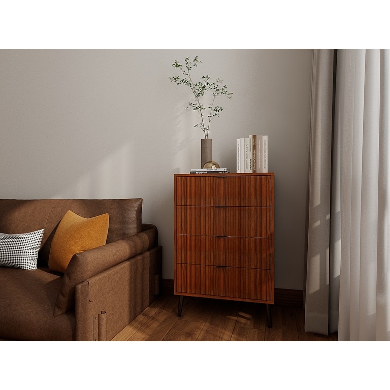 Wooden Chest of Drawers - Spacious Storage Organizer for Bedroom or Living Room, Modern Design with Multiple Compartments,Brown