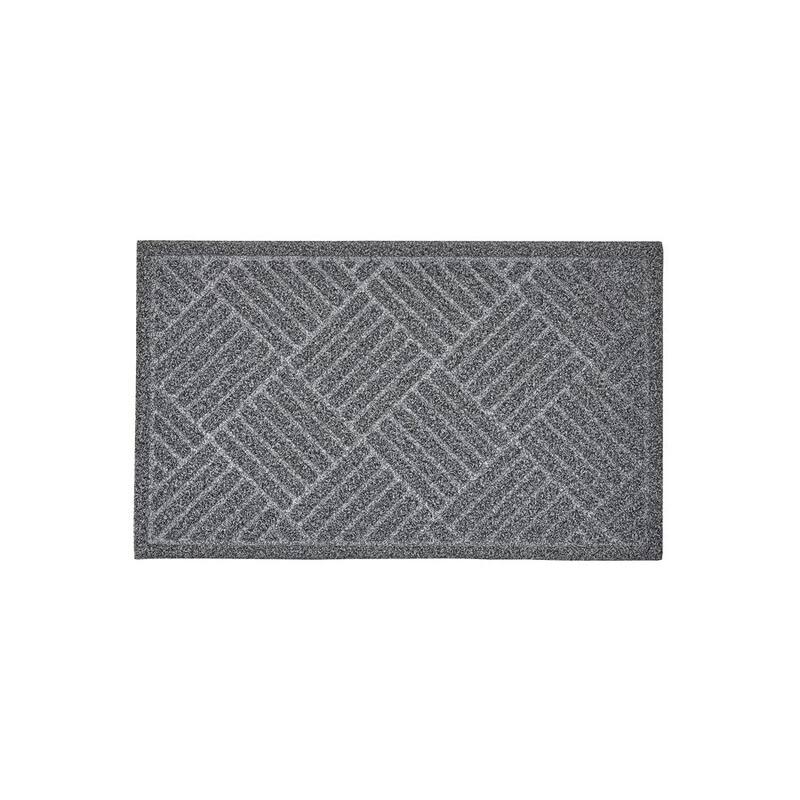 Crosshatch Coir Doormat - Grey