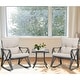 preview thumbnail 15 of 14, COSIEST 3-piece Outdoor Rocking Chair Chat Set with Side Table