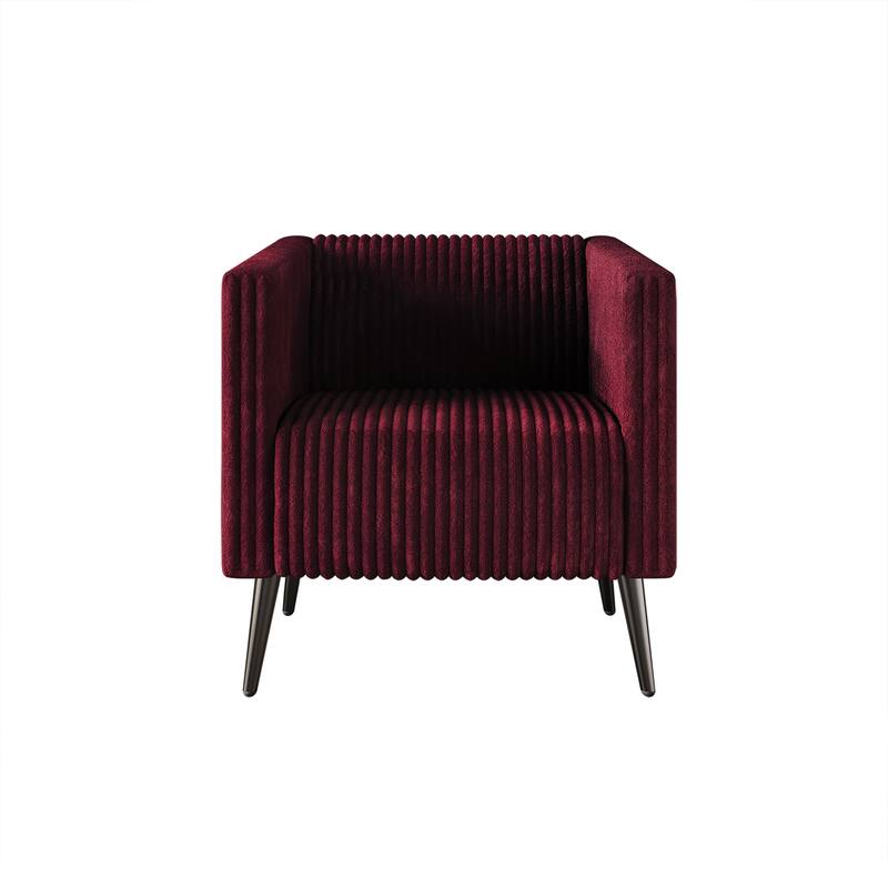 CraftPorch Corduroy Modern and Glamorous Velvet Upholstered 3-Piece Living Room Set