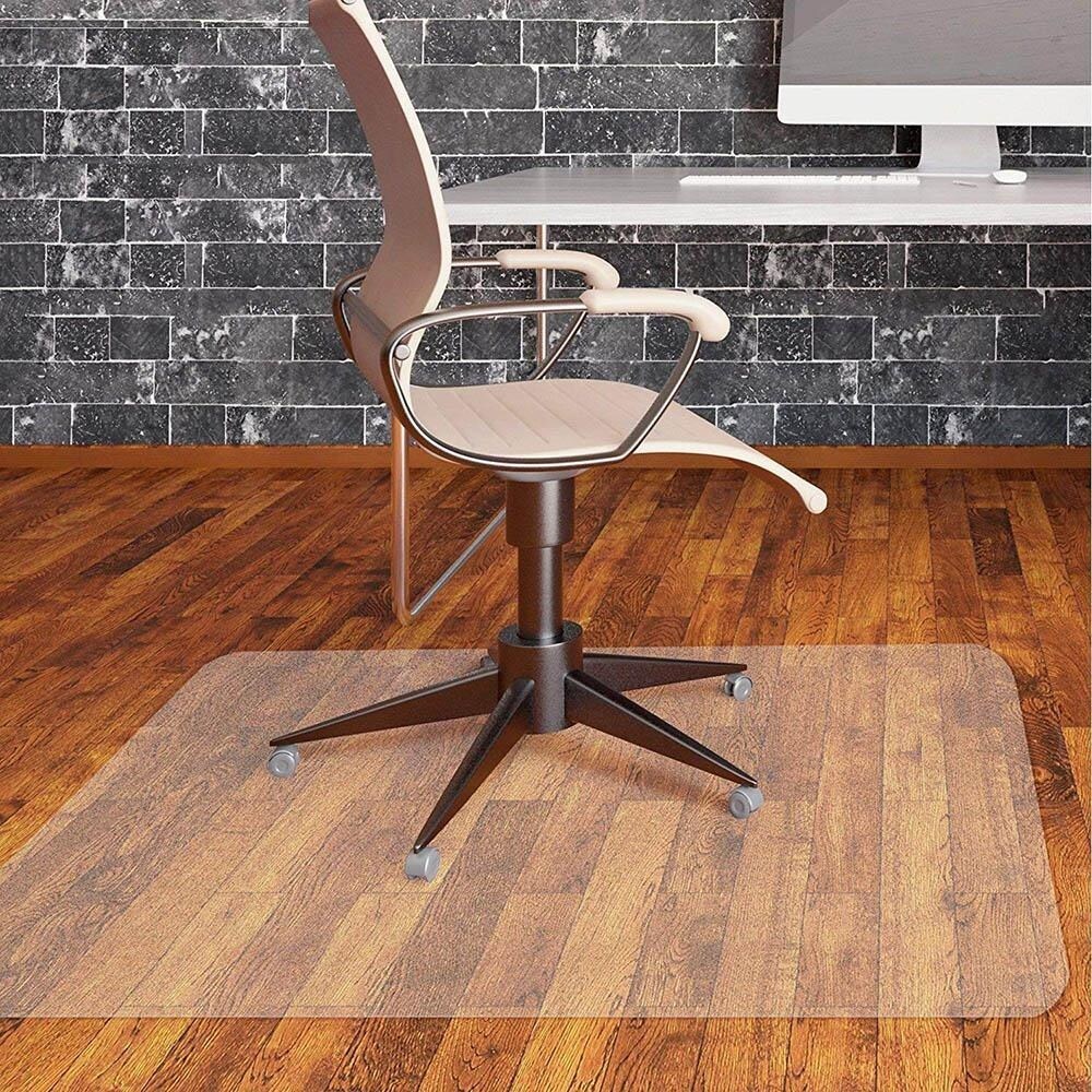 Sturdy Desk Chair Mat for Hardwood Floors Transparent Non Slip Floor Mat 36"X48" 