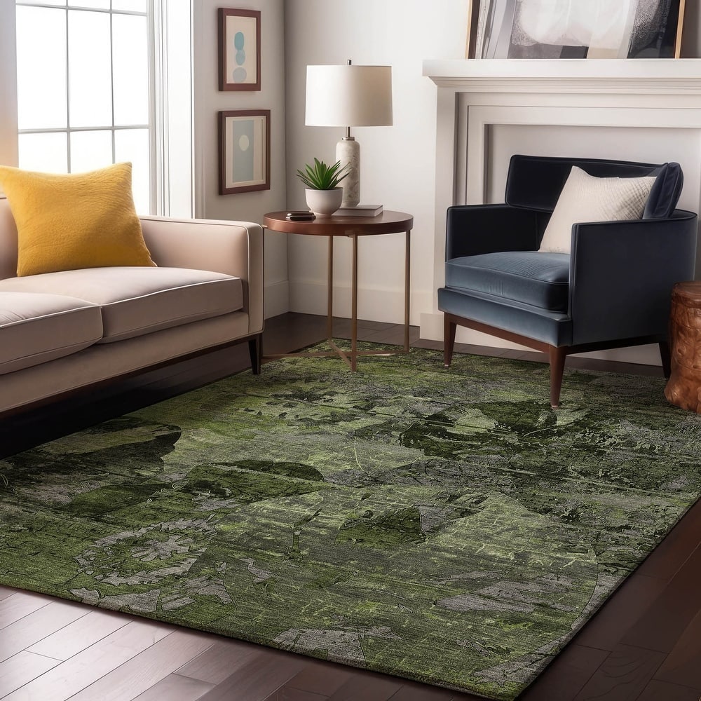 Premium Washable Super Soft Solid Abstract Mayfield Rug