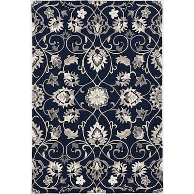 Domani Trails Contemporary Scrolls Hand-Woven Indoor / Outdoor Rug