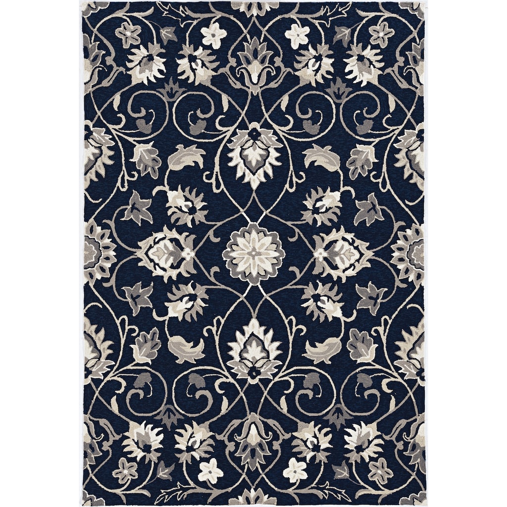 Domani Trails Contemporary Scrolls Hand-Woven Indoor / Outdoor Rug