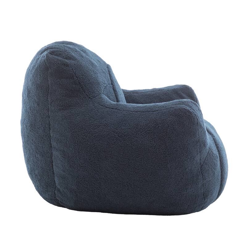 Modern Bean Bag Chair Lazy Sofa with Thick Backrest and Armrests for Dorm Apartment Living Room