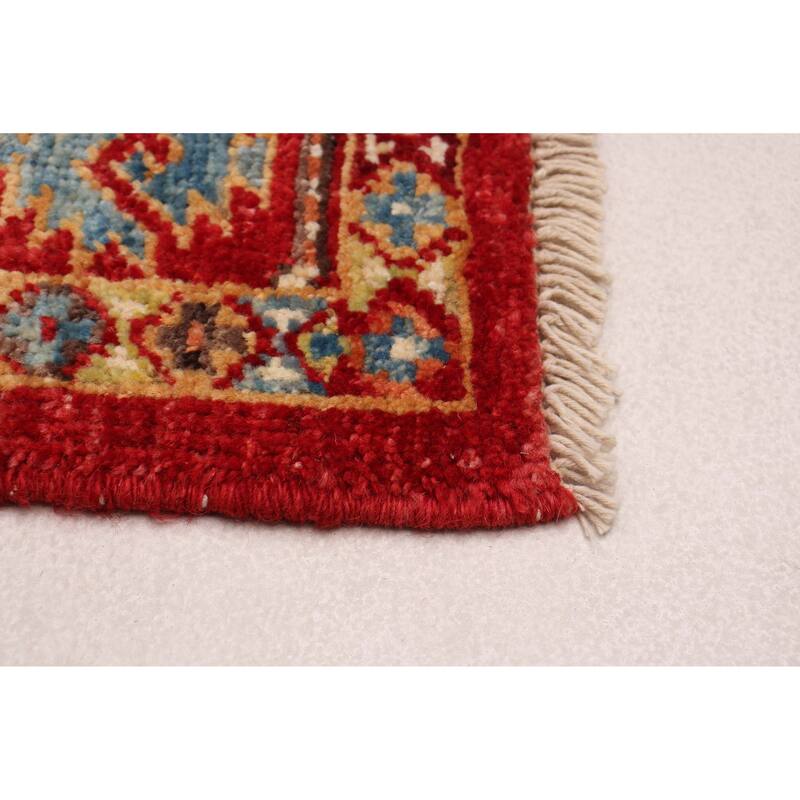 ECARPETGALLERY Hand-knotted Uzbek Ghazni Red Wool Rug - 2'9 x 10'0