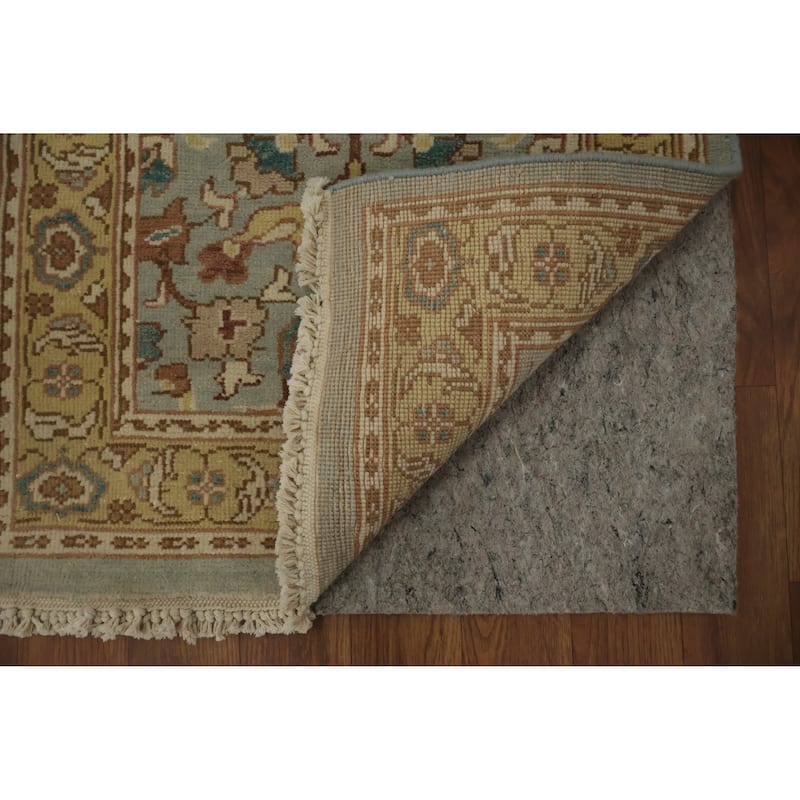 Hand Knotted Oriental 100% Wool Carpet Traditional Floral Navy Blue & Blues Ziegler Area Rug - 4' 0'' X 1' 11''