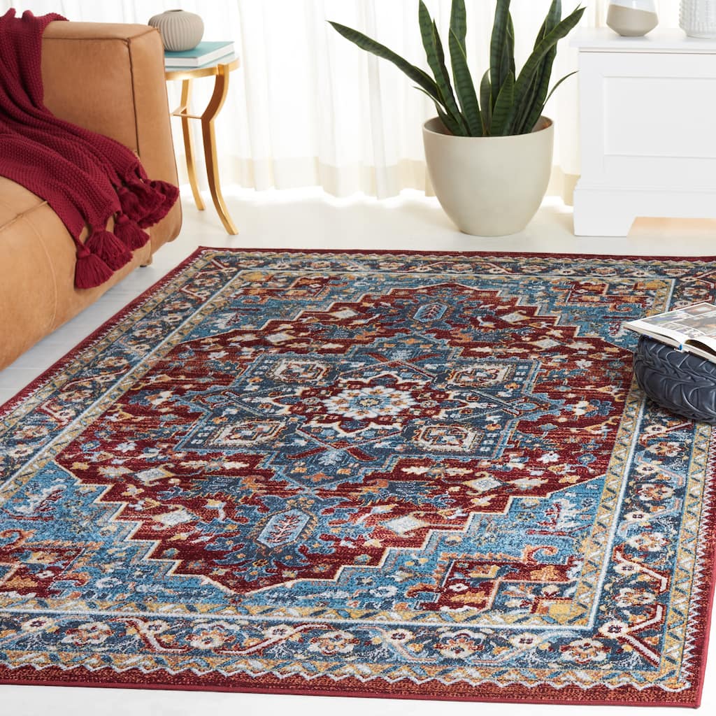 SAFAVIEH Bayside Machine Washable Milica Oriental Rug