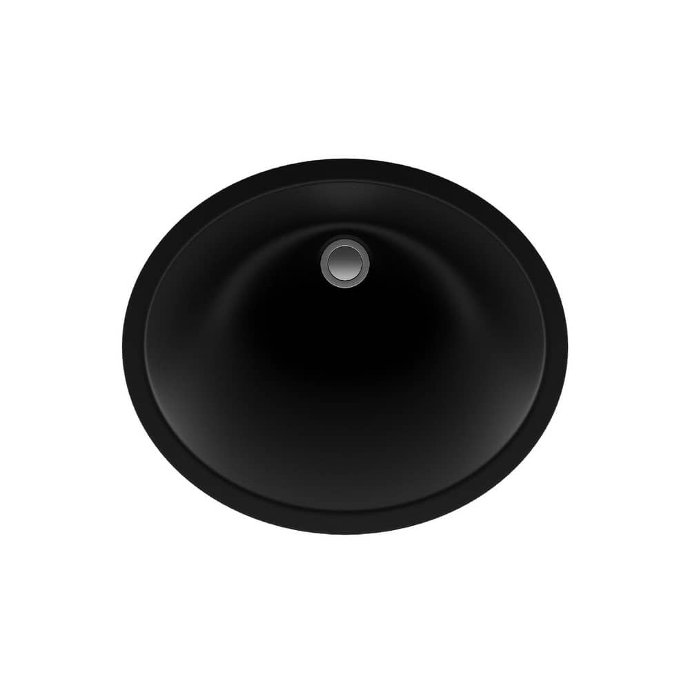 Lexicon Platinum V210 Quartz Composite Oval Vanity Sink - Galaxy Black