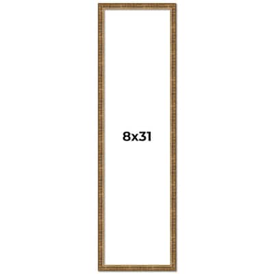 8x31 Frame Gold Kingsley Distressed Solid Wood Picture Frame Width