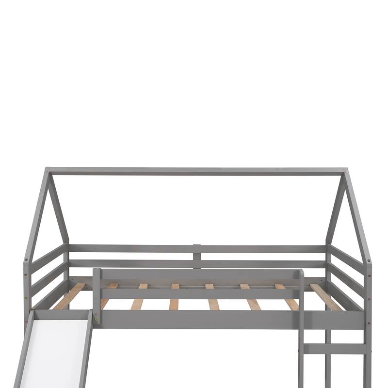 Loft Bed with Slide, House Bed with Slide