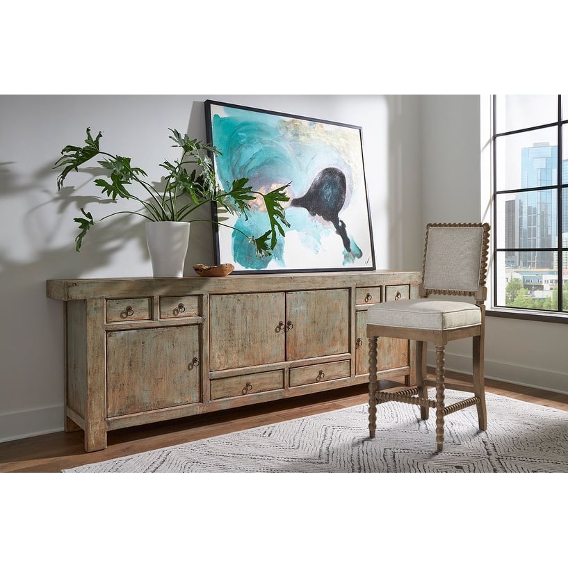 Stevenson 114.25-inch 4-Door Sideboard with Drawers, Antique