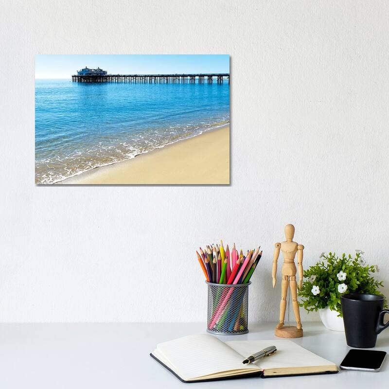 iCanvas "Pier Malibu Beach I" by Susanne Kremer Canvas Print - 8x12x0.75
