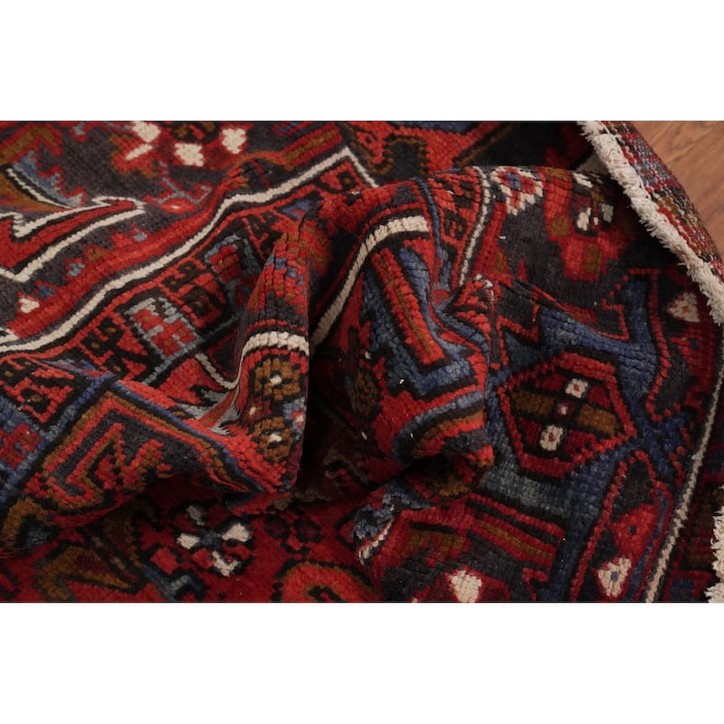 Hand Knotted Oriental 100% Wool Carpet Traditional Medallion Red Heriz Area Rug - 11' 4'' X 8' 1''