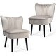 preview thumbnail 26 of 31, Costway Set of 2 Armless Accent Chair Upholstered Leisure Chair Single - 23'' x 27.5'' x 30''