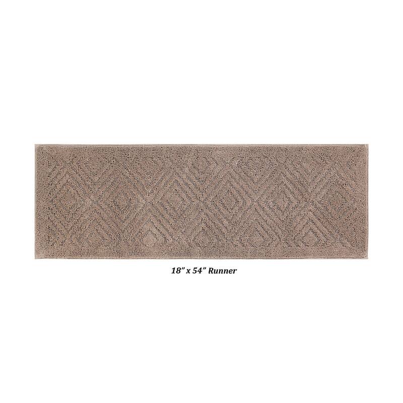 Better Trends Bath Rug 100% Cotton Tufted Soft & Plush Water Absorbent Bathroom Rugs for Shower, Sink Bath Mats Trier Collection