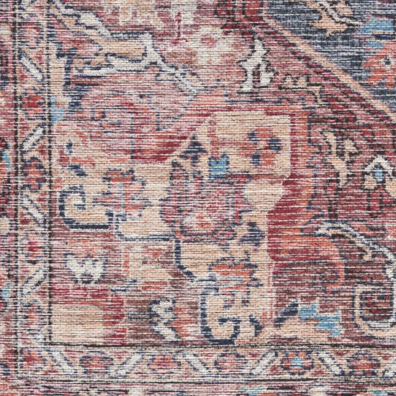 Caki Power Loomed Distressed Floral Area Rug By HomeRoots - 8' x 10'