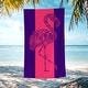 preview thumbnail 62 of 74, Large Turtle Shark Seahorse Beach Towel Pool Swimming Towels 30" X 60", 35"x70" Flamingo - 35"x70"
