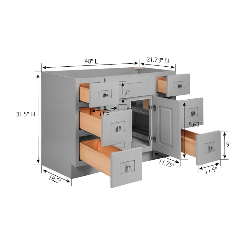 Design House 215772 Brookings 48" Single Free Standing Vanity Cabinet
