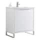 Option White Matte - Chrome Hardware