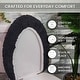 preview thumbnail 11 of 189, Home Weavers Waterford Collection Cotton Toilet Lid Rug | Elastic Fit | Fit Most Standard Toilet Lid | 18"x18"