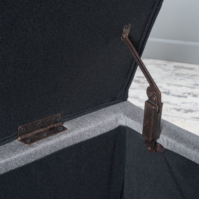 Cleo Fabric Storage Ottoman Bench by Christopher Knight Home