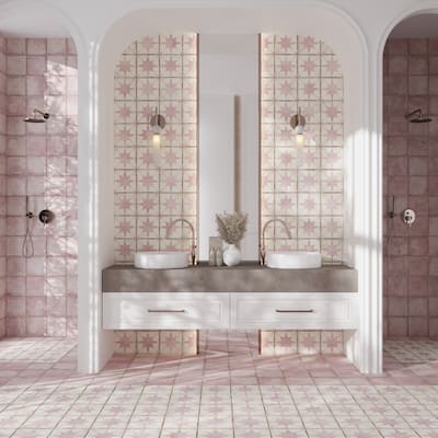Faenza 8x8 Dusty Pink Porcelain Square Wall and Floor Tile (6.46 sq ft/case) - 15 Pack