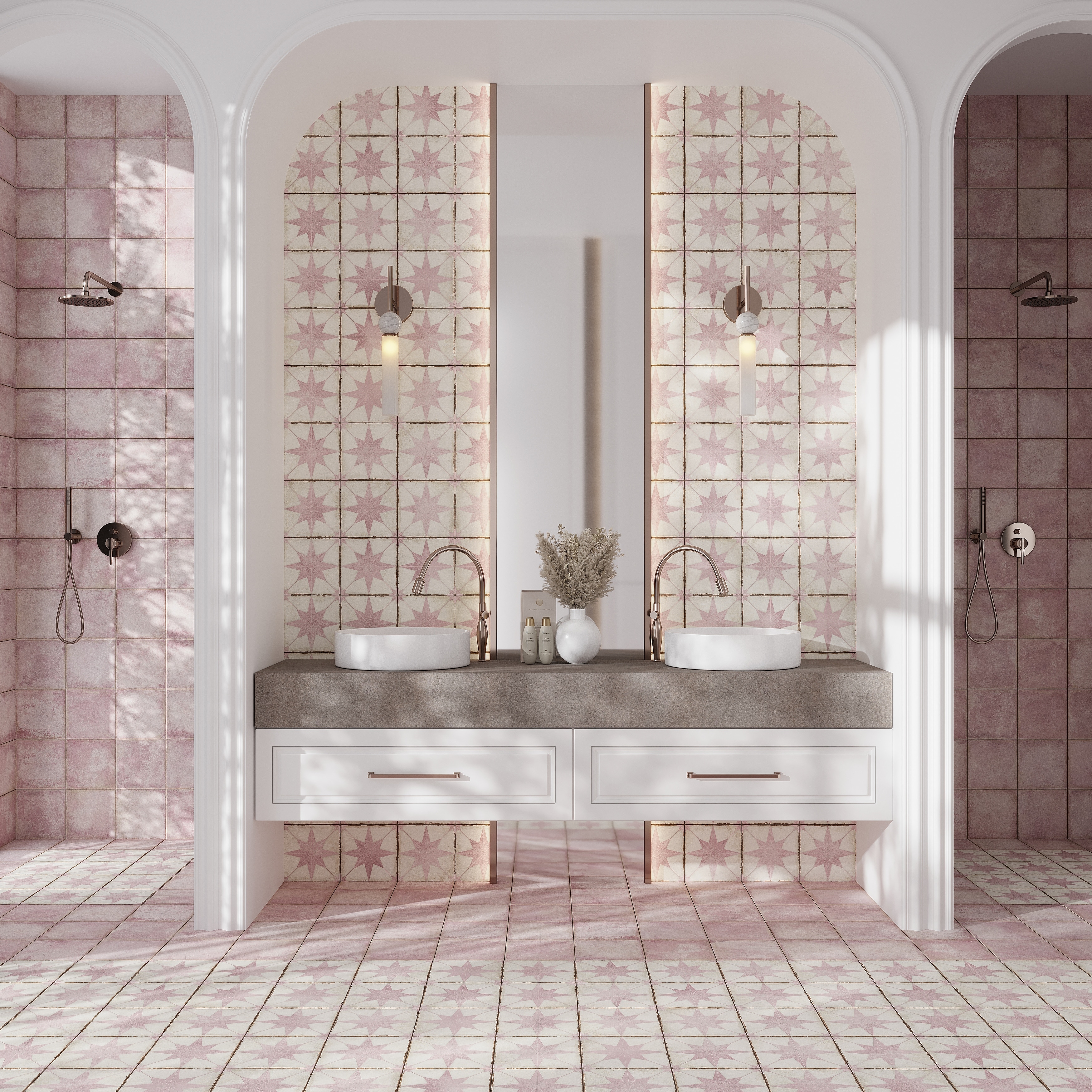 Faenza 8x8 Dusty Pink Porcelain Square Wall and Floor Tile (6.46 sq ft/case) - 15 Pack