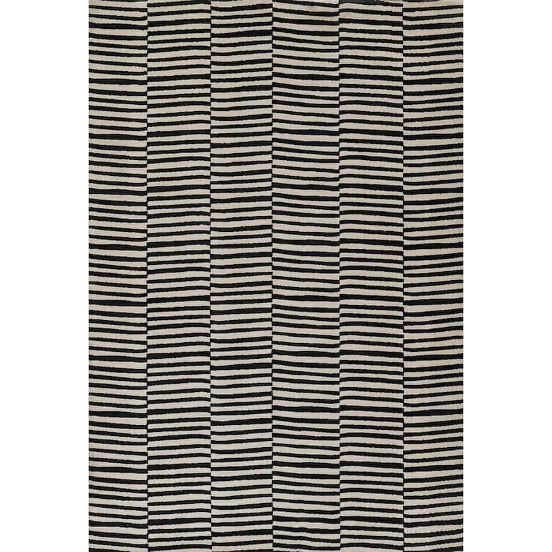 Momeni Xander Modern Striped Area Rug - 2' X 3' - Black - Rectangle