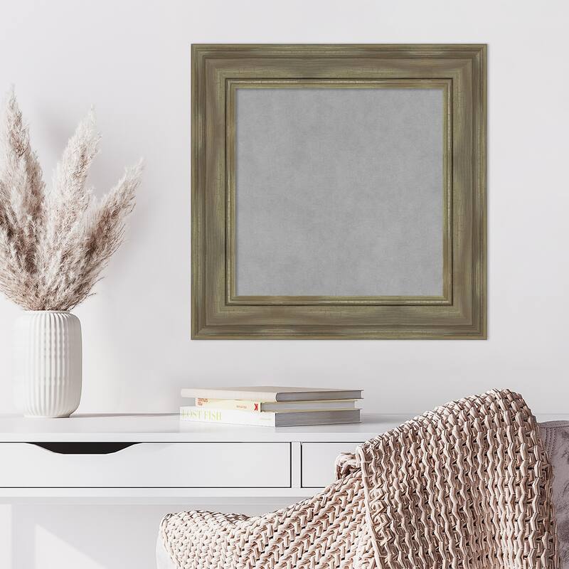 Amanti Art Alexandria Greywash Framed Magnetic Board